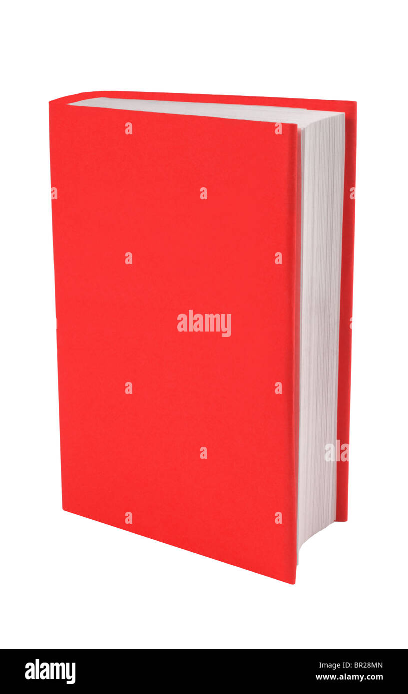 Blank book with red cover on a white background Stock Photo Alamy