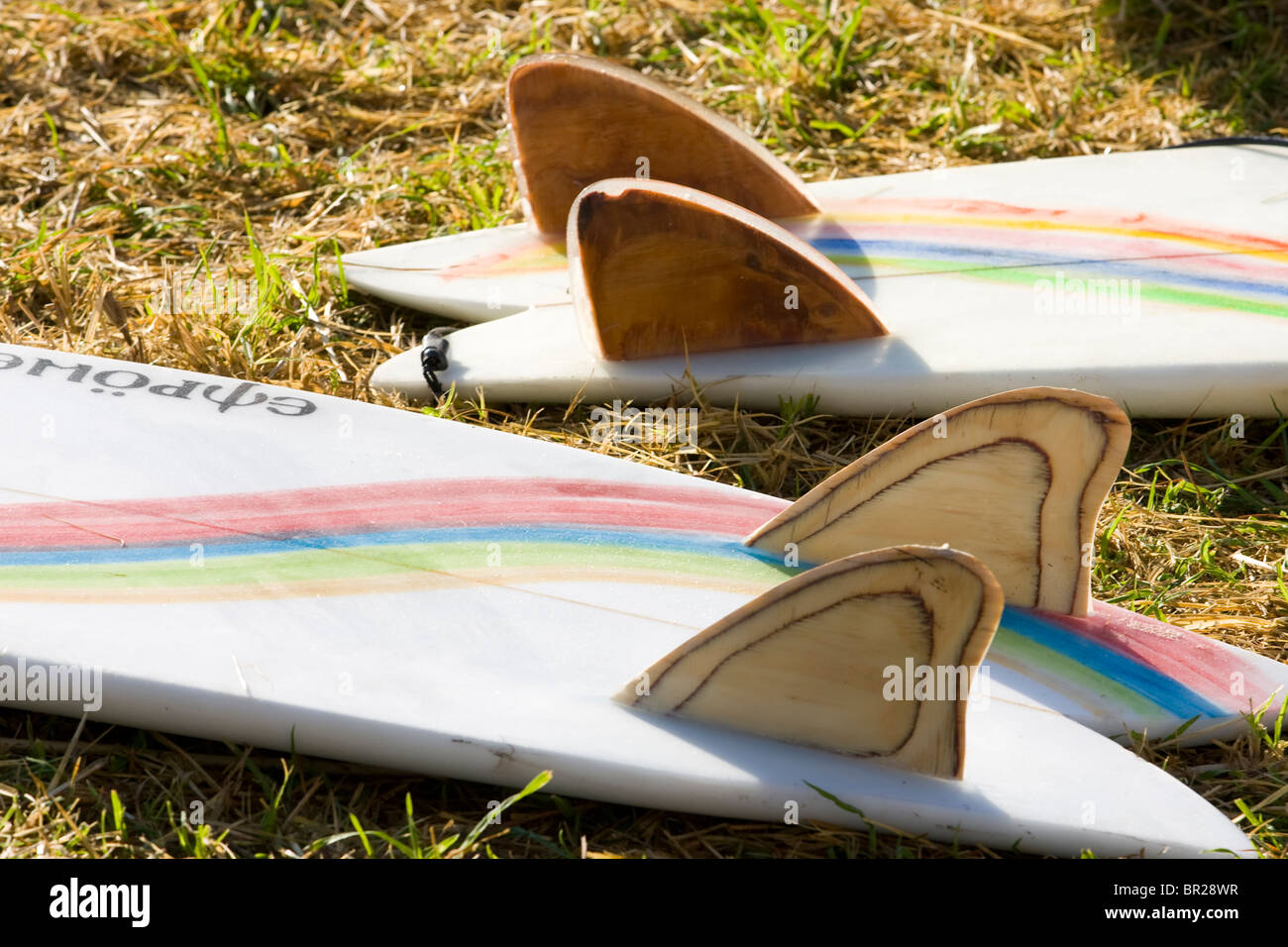 surfboard fins Stock Photo