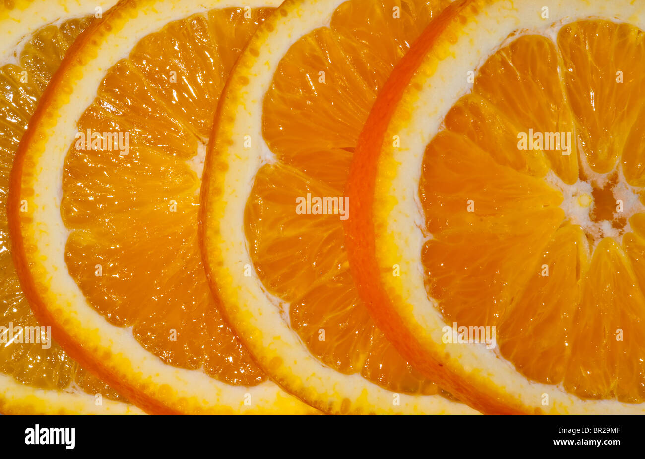 slices of orange Stock Photo