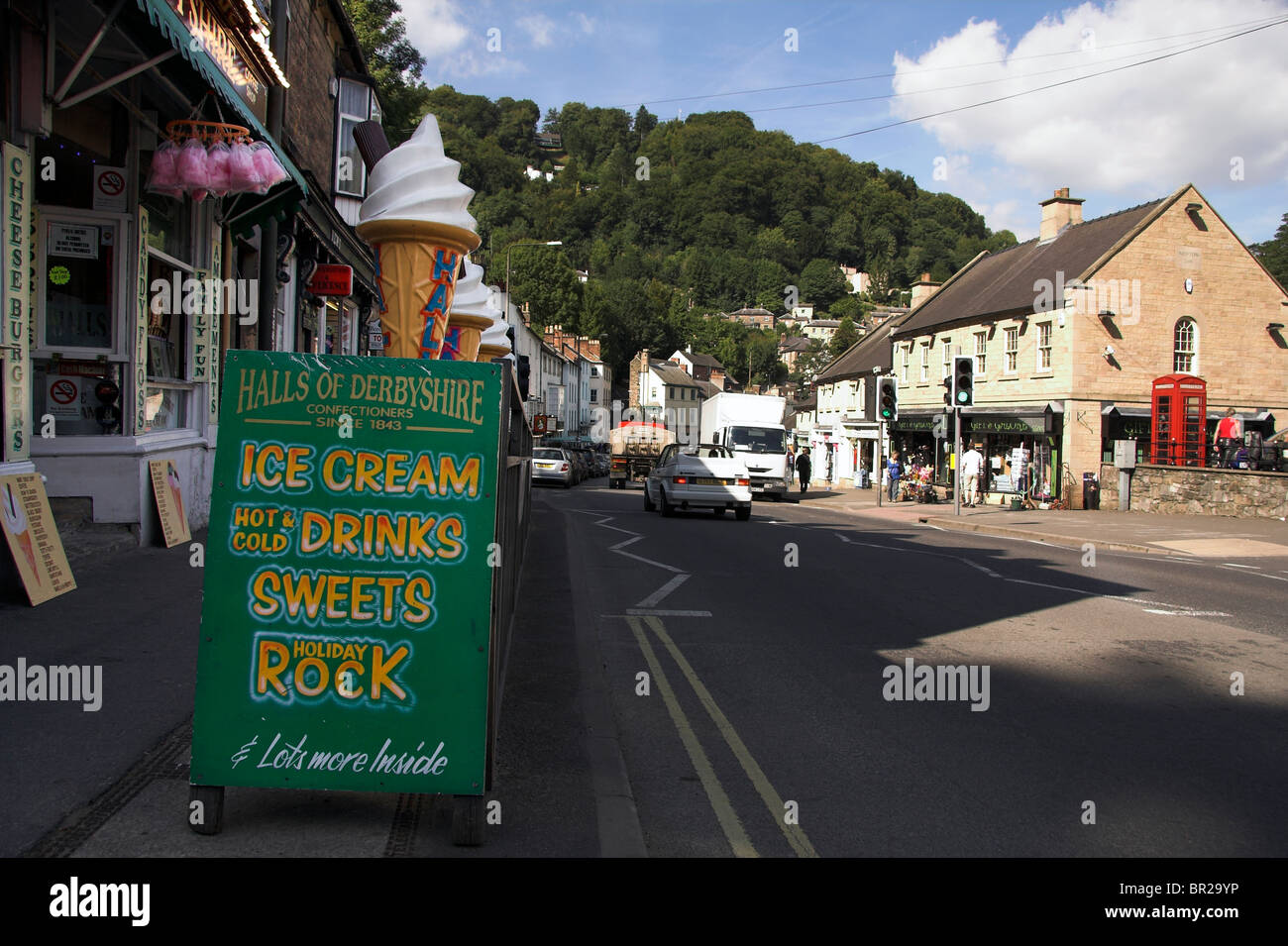 Ice cream shop, Matlock Bath, Derbyshire, Peak District, England, UK