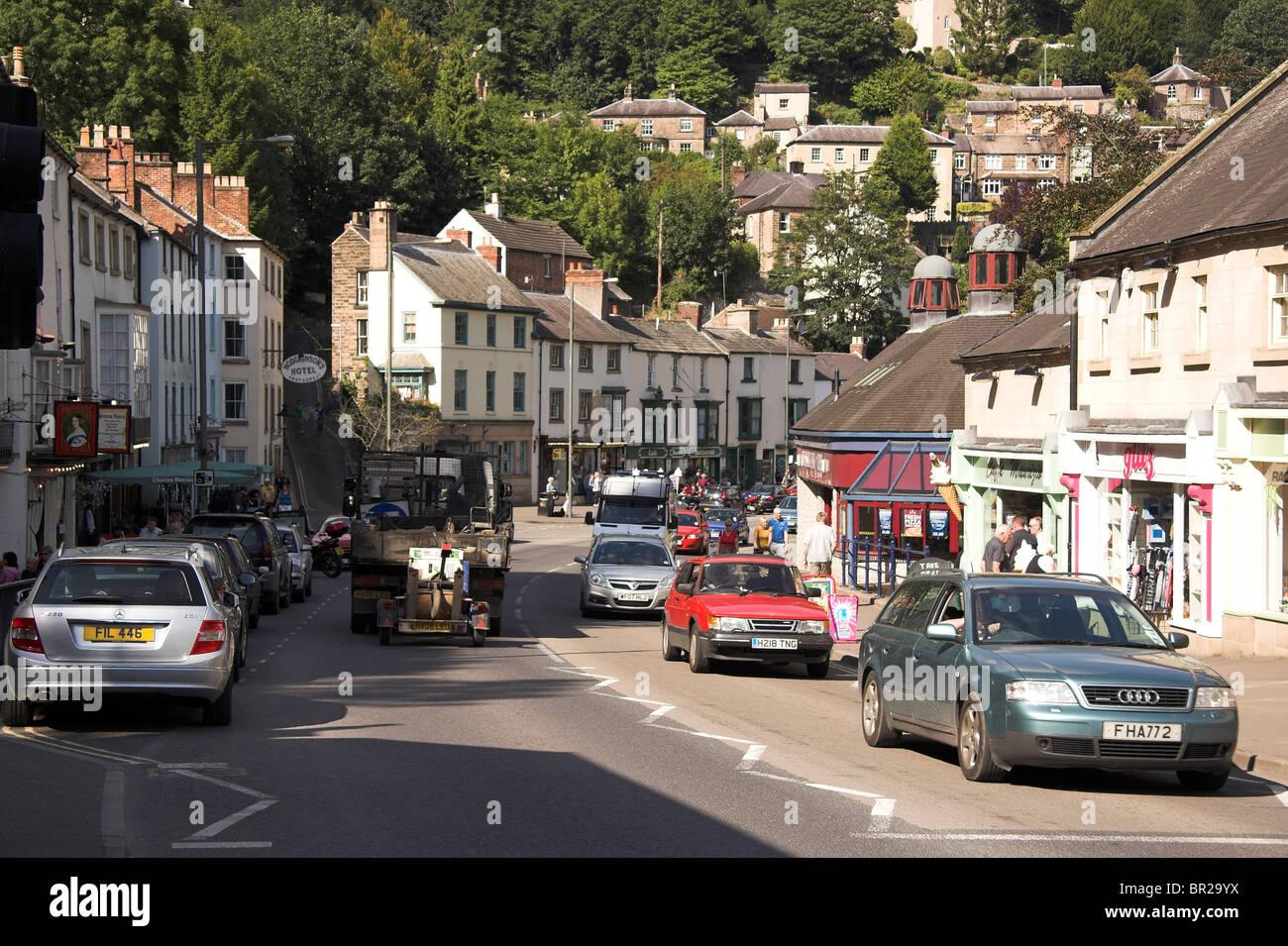 Derby Road, A6, main street through Matlock Bath, Derbyshire, Peak