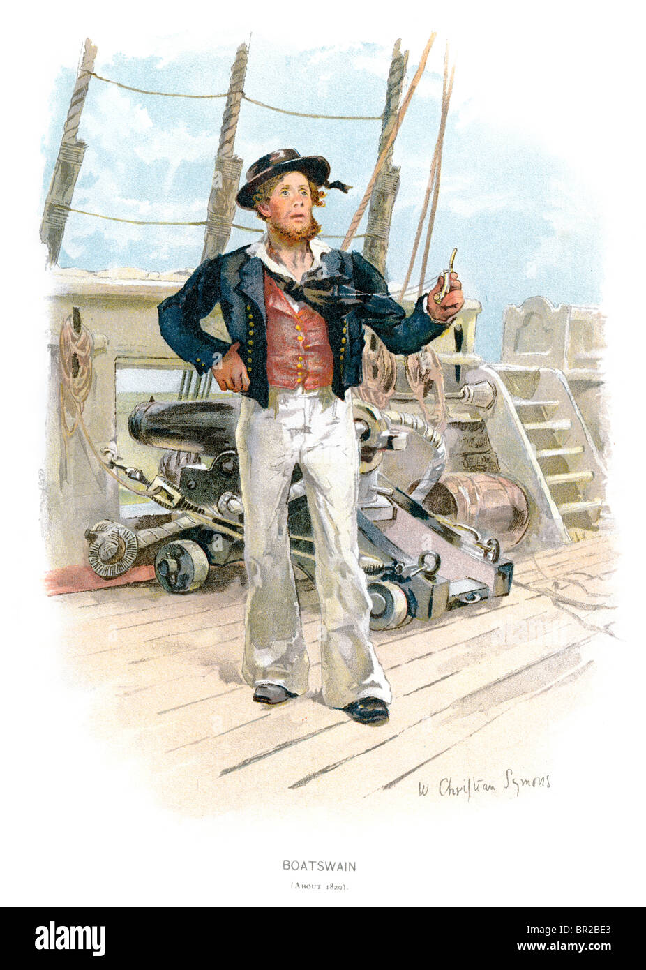 A Royal Navy Boatswain from the 19th Century Stock Photo Alamy