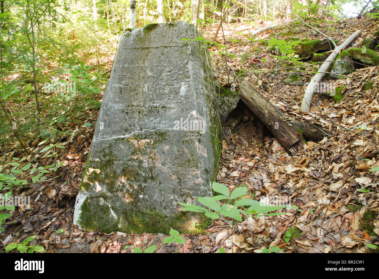 Old bridge abutment on the bank of Louisville Brook along Bear Notch ...