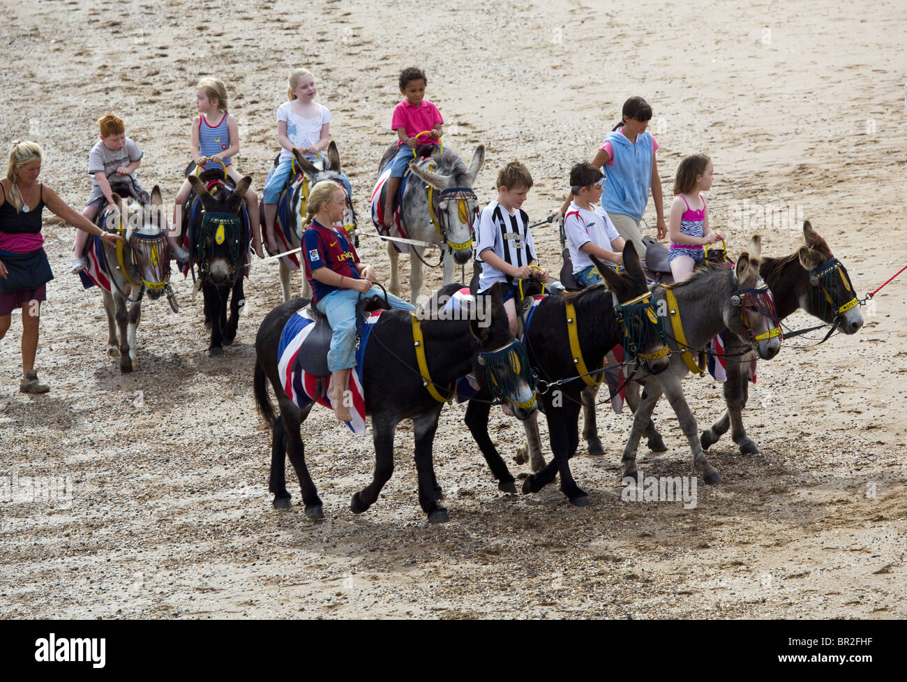Donkey Rides on the beach Cleethorpes North East Lincolnshire Stock Photo Alamy