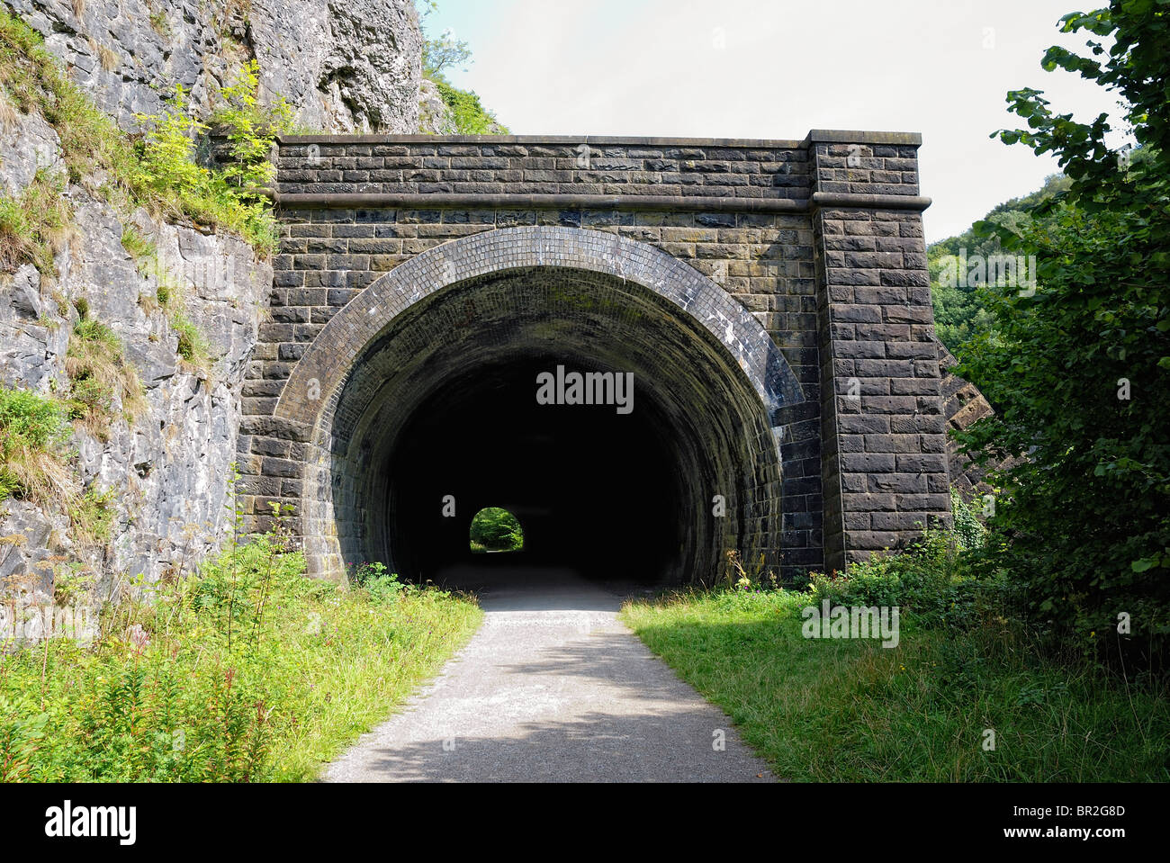 monsal trail tunnel entrance derbyshire england UK Stock Photo