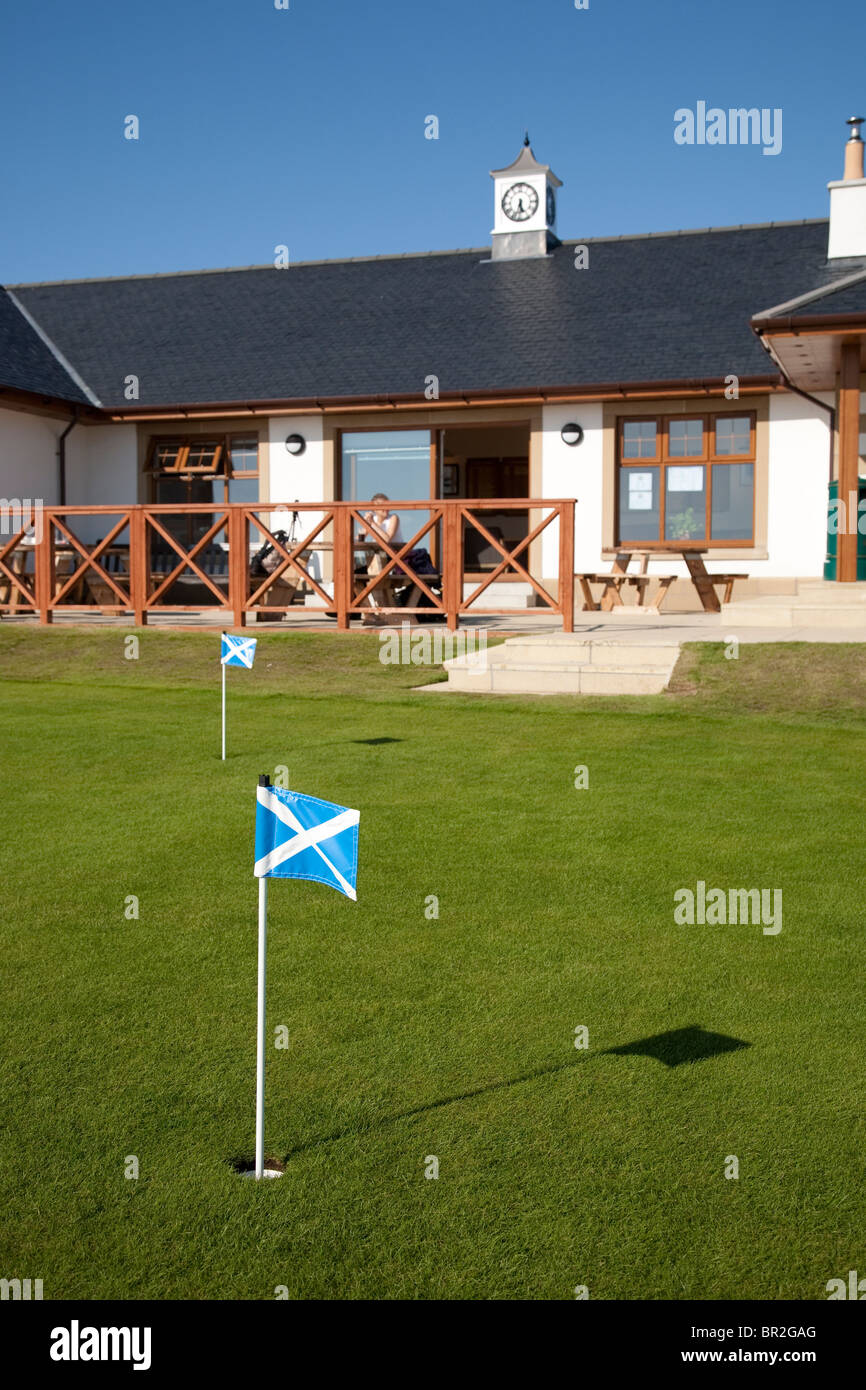 Blackwaterfoot Golf Clubhouse on the Isle of Arran, Scotland Stock Photo