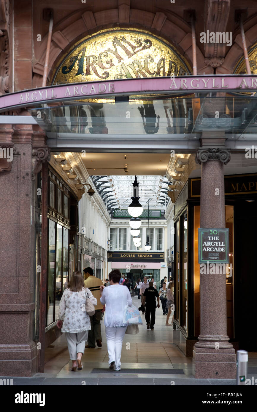Entrance to the Argyll Arcade in Glasgow, Scotland Stock Photo Alamy