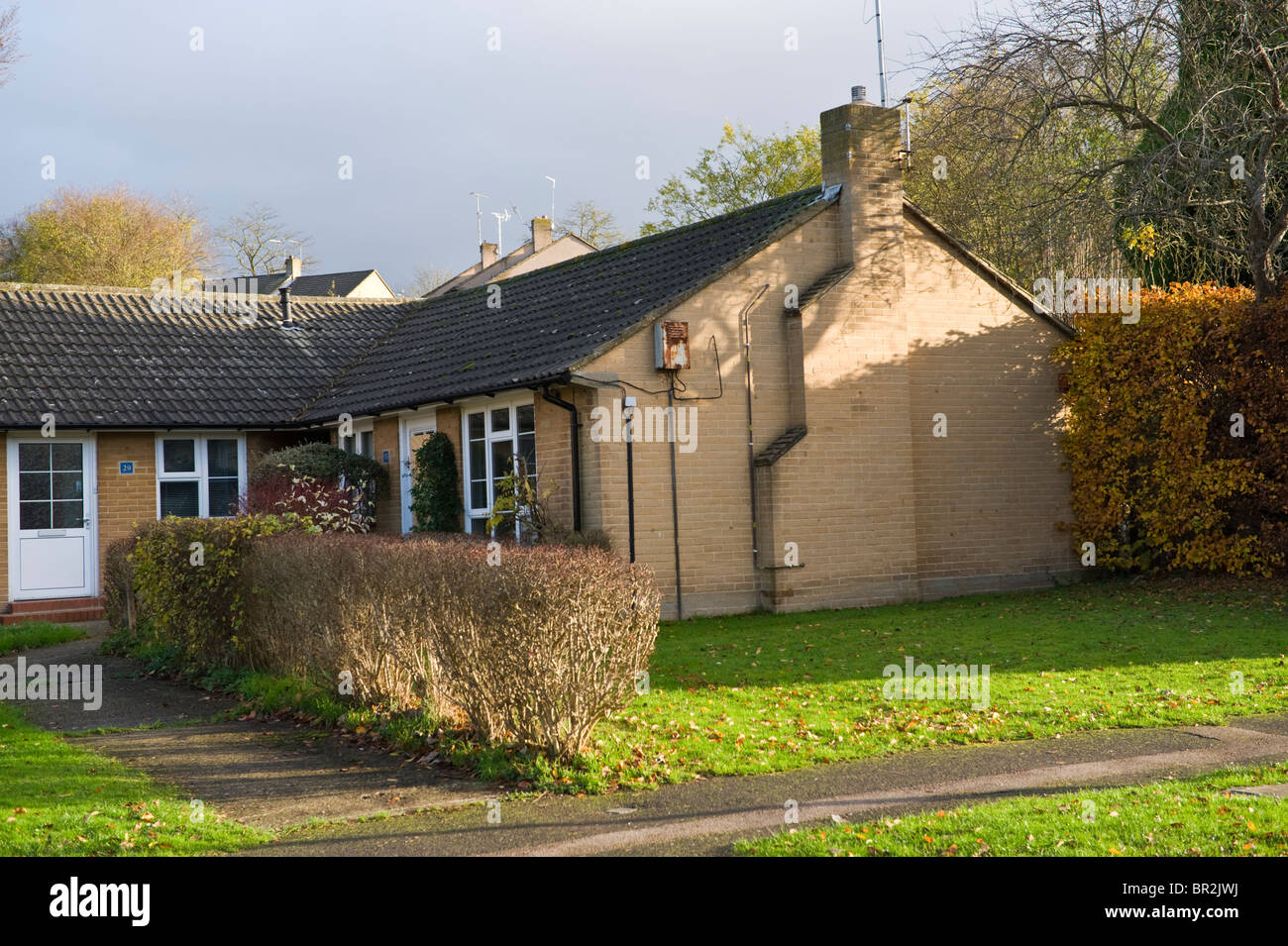 Retirement bungalow built in 1960s on estate in Welwyn Garden City