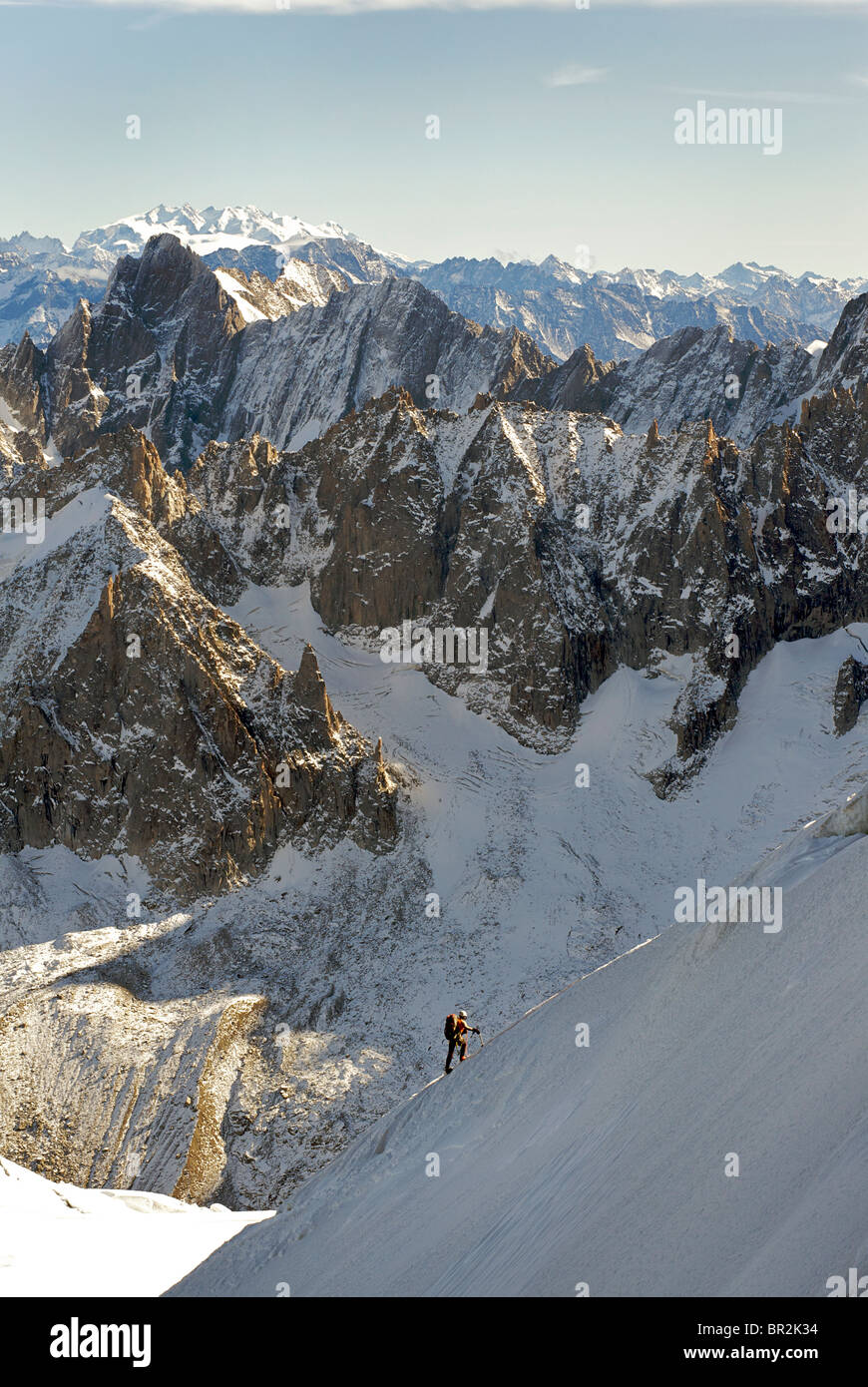Aiguille du midi arete hi-res stock photography and images - Alamy