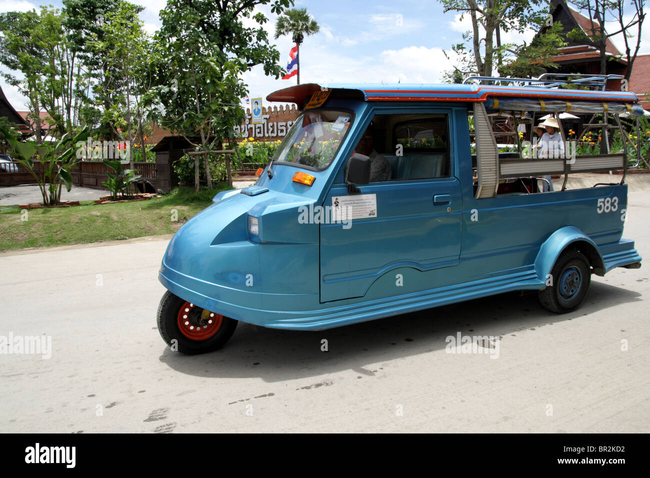 Tuk Tuk Ayutthaya style , Ayutthaya , Thailand Stock Photo