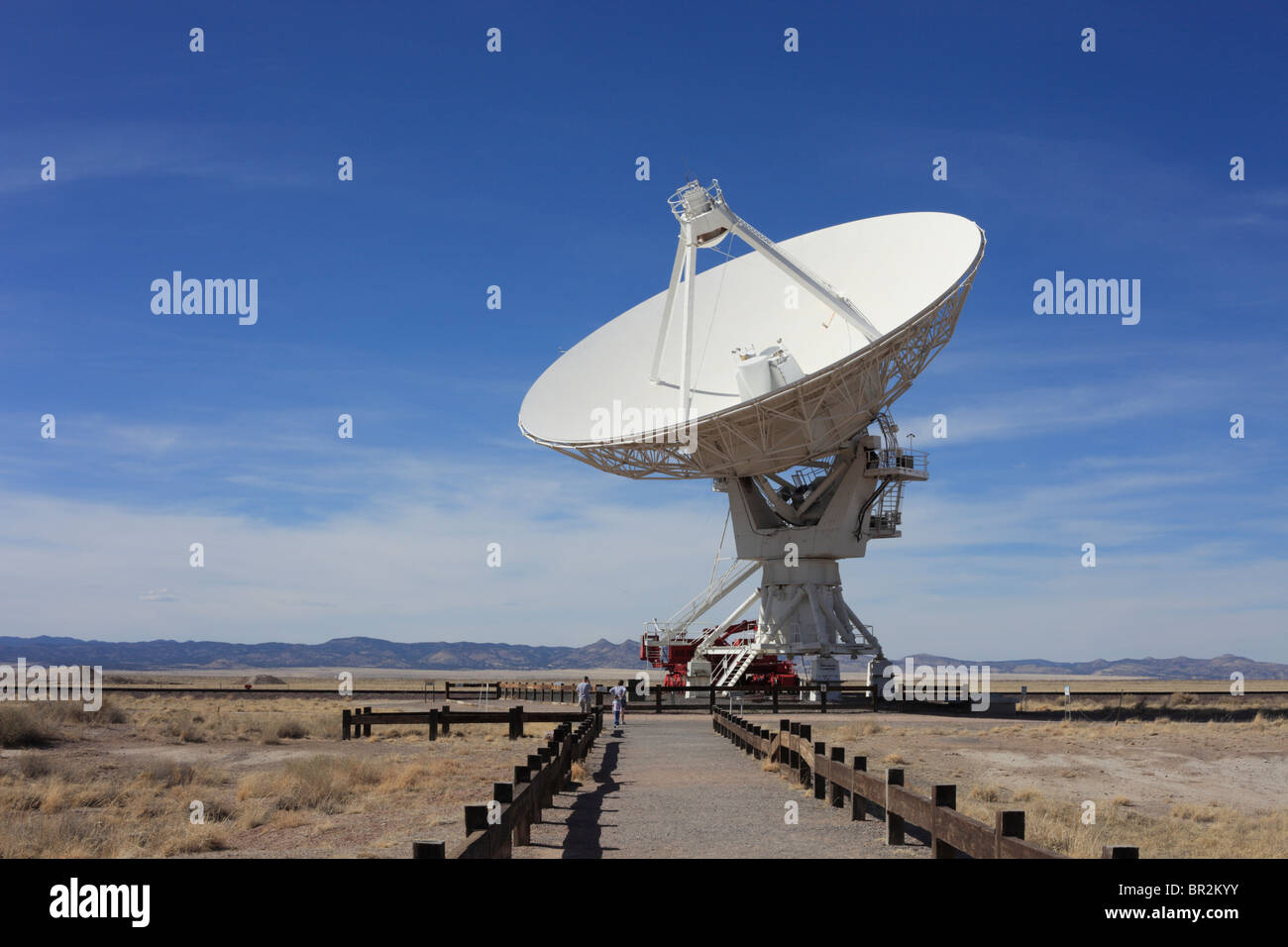 Very Large Array Radio Telescope Dish Pointed Skyward Stock Photo