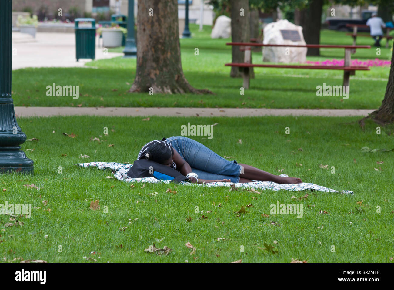 Black woman rear view depression hi-res stock photography and images ...