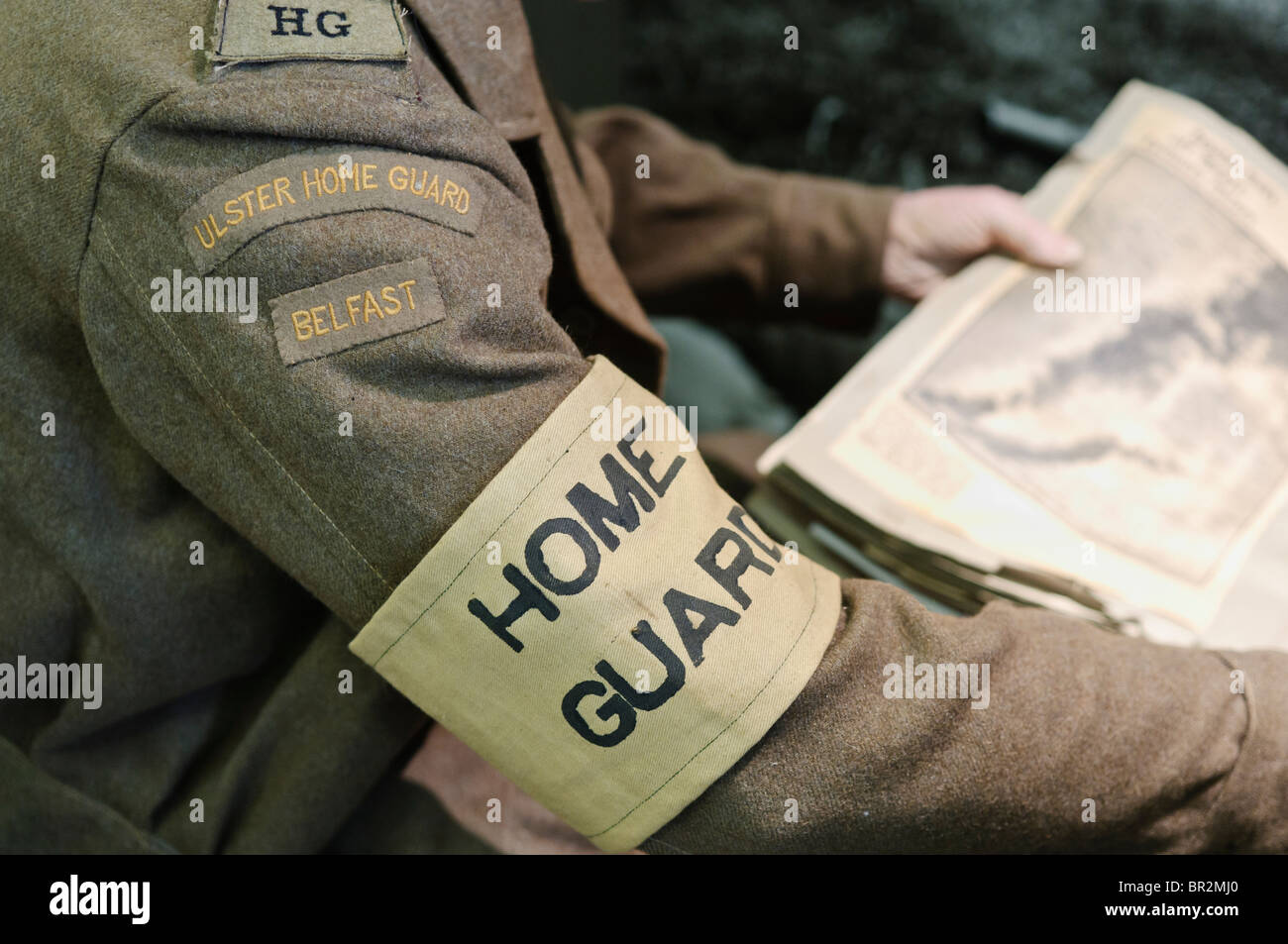 Home Guard uniform on a mannequin/dummy Stock Photo