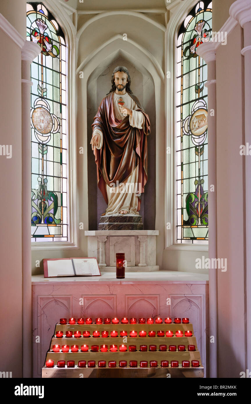 Sacred Heart shrine in a Roman Catholic Cathedral Stock Photo