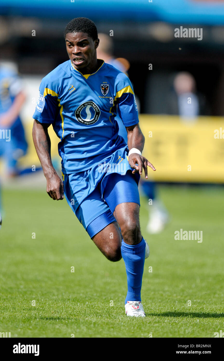 2010 Blue Square Premier League Southport v AFC Wimbledon Aug 14th.Blackman of Wimbledon. Stock Photo