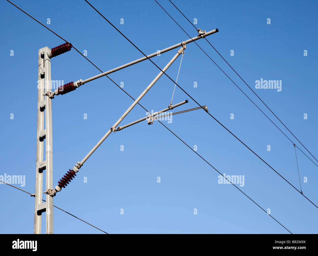 Power line and pylon structure used in Finnish railways for electric