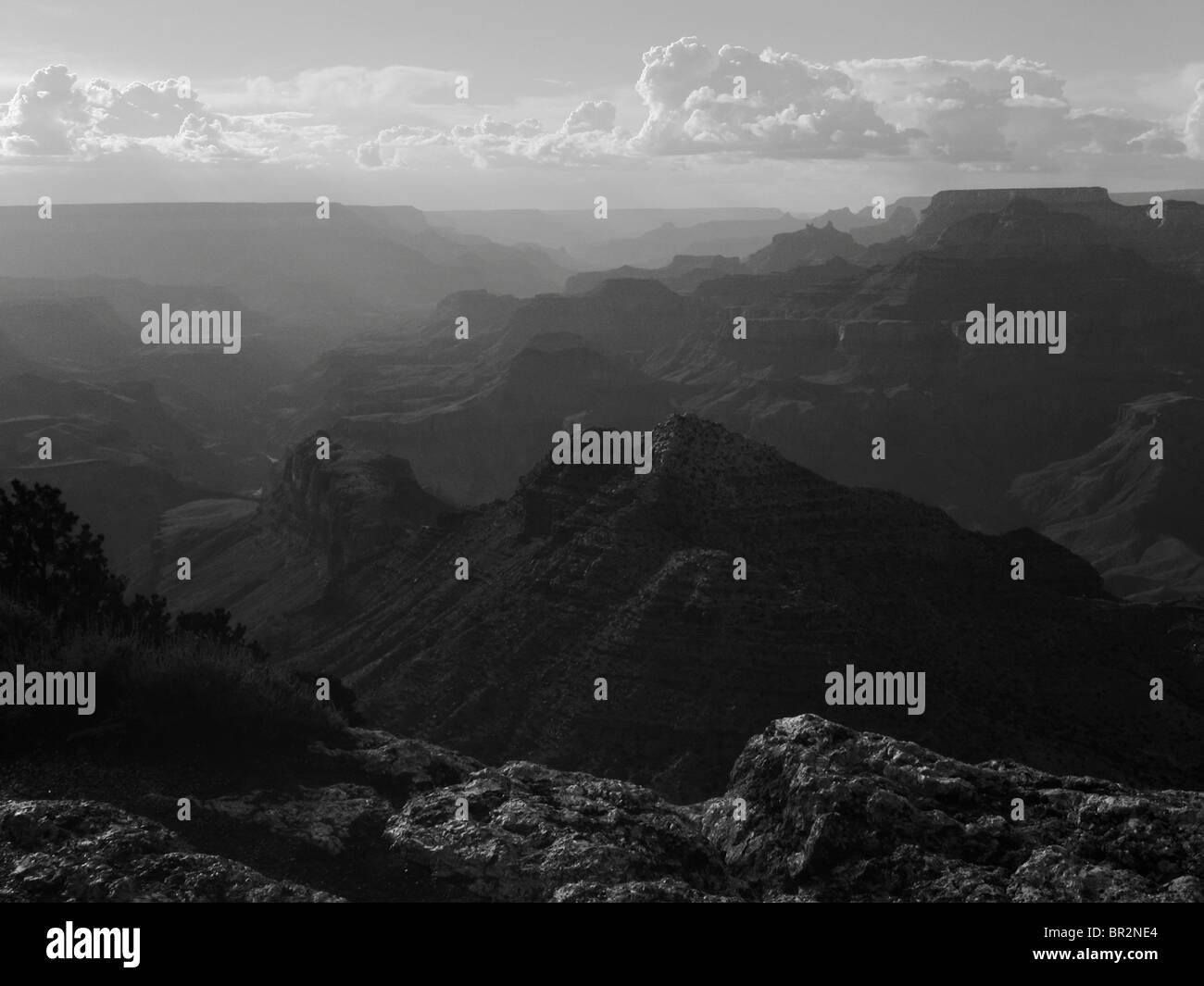 South rim of the Grand Canyon National Park after passing of a storm, Arizona, USA. Stock Photo