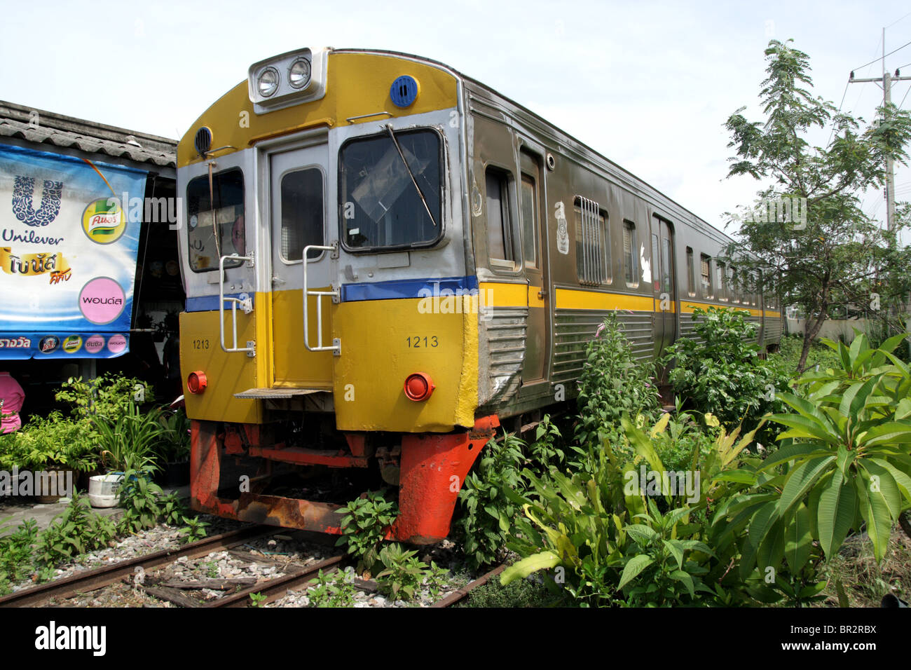 Diesel train in Thailand Stock Photo Alamy
