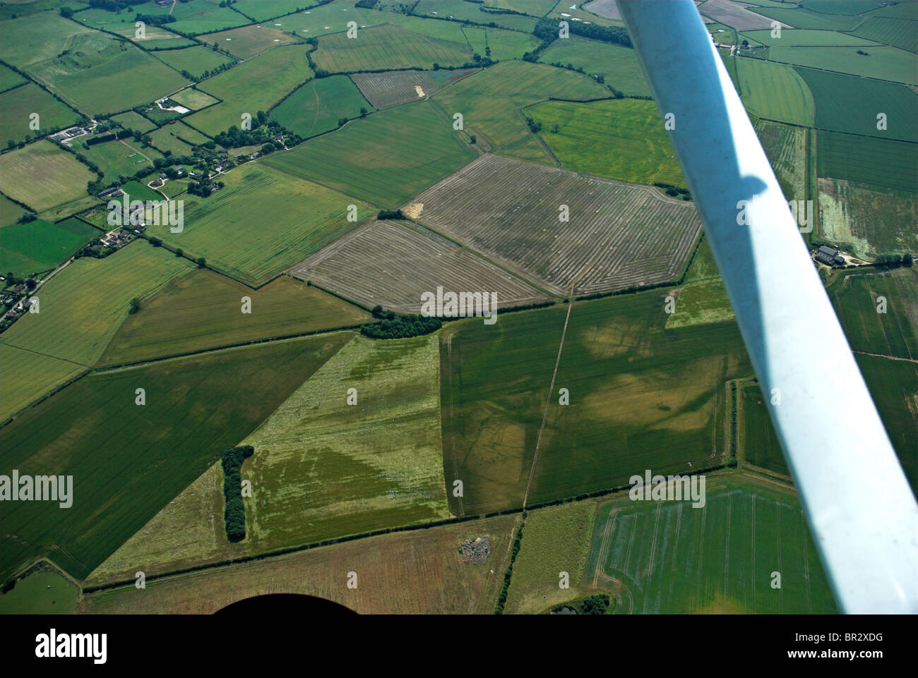 UK Crop marks, Archaeology. Aerial photography. Stock Photo