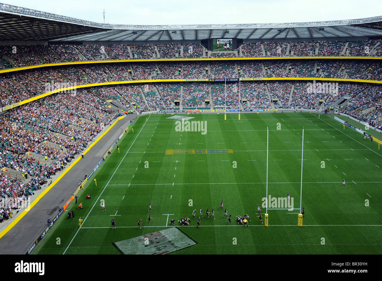 View inside a full Twickenham Stadium, London. Home of the English