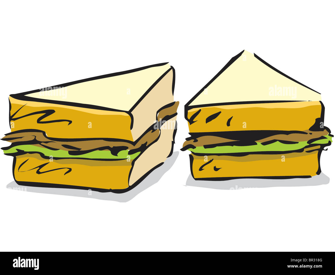 Sandwiches drawing hires stock photography and images Alamy