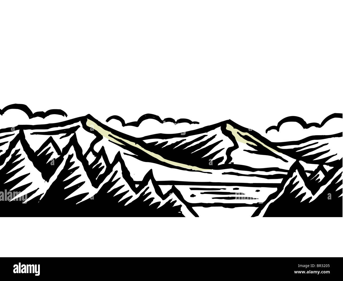 Rolling Hills Clipart Black And White
