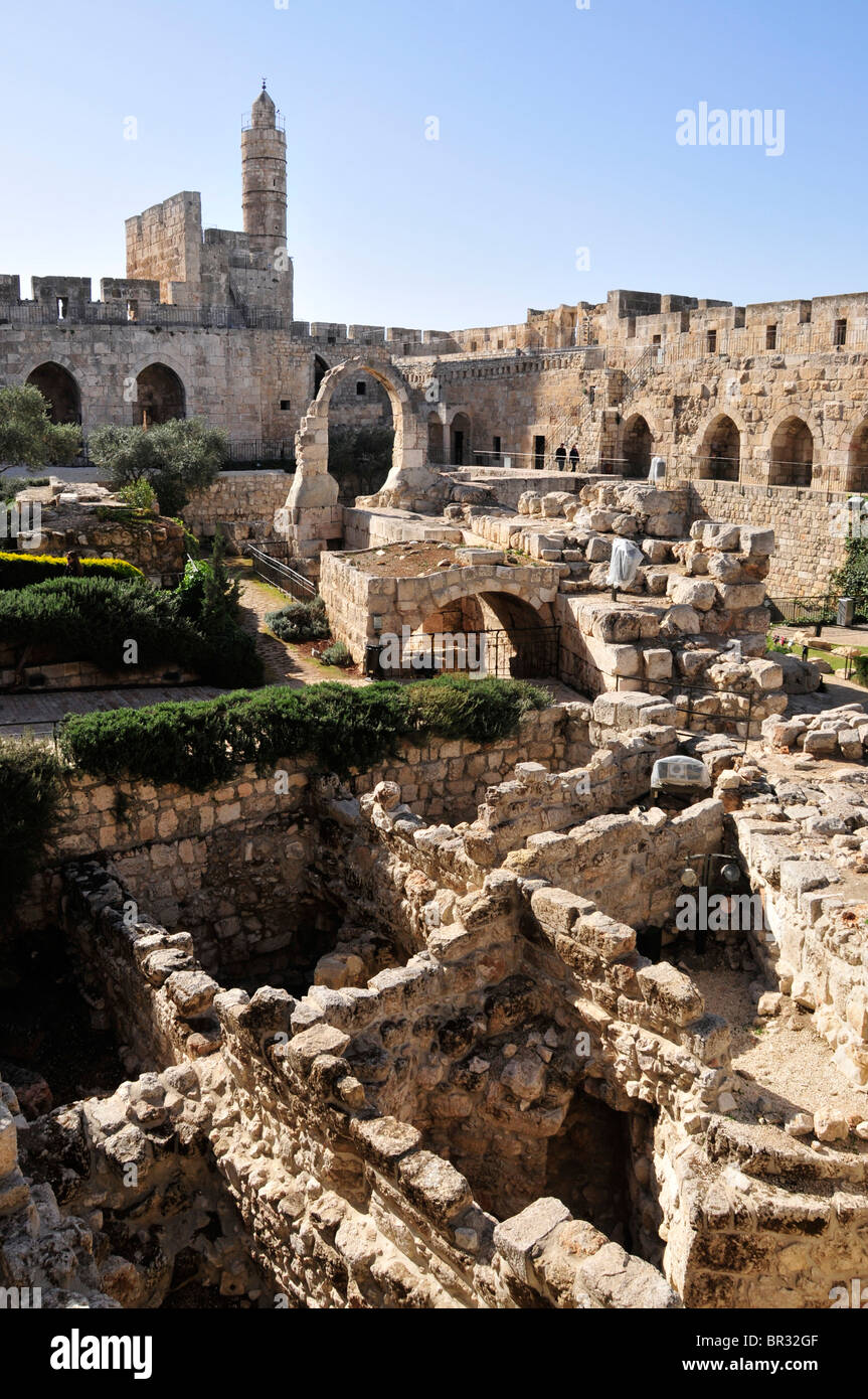 14th century citadel, Jerusalem, Israel, Middle East, the Orient Stock Photo