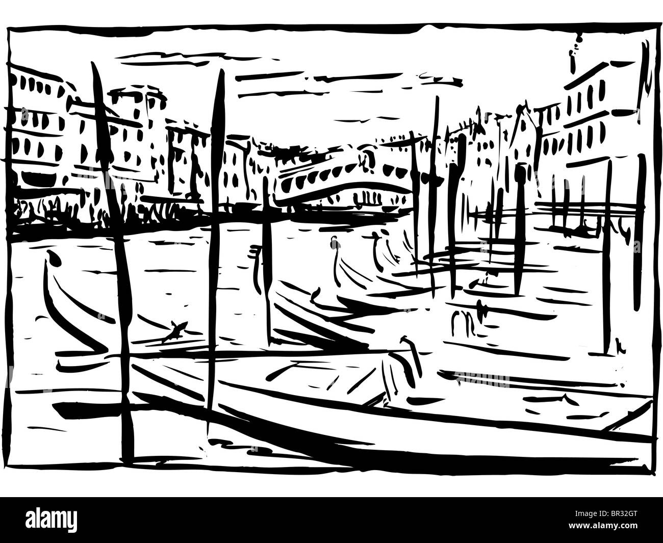 Venice canal black and white hi-res stock photography and images - Alamy