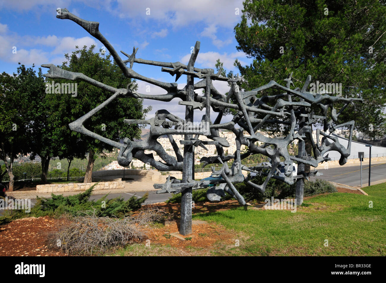 Holocaust cenotaph within the Holocaust memorial place Yad Vashem, Jerusalem, Israel, Middle East, the Orient Stock Photo