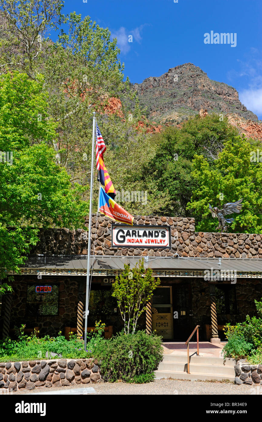 Garland's Indian Jewelry Highway 89A Sedona to Flagstaff Arizona Stock