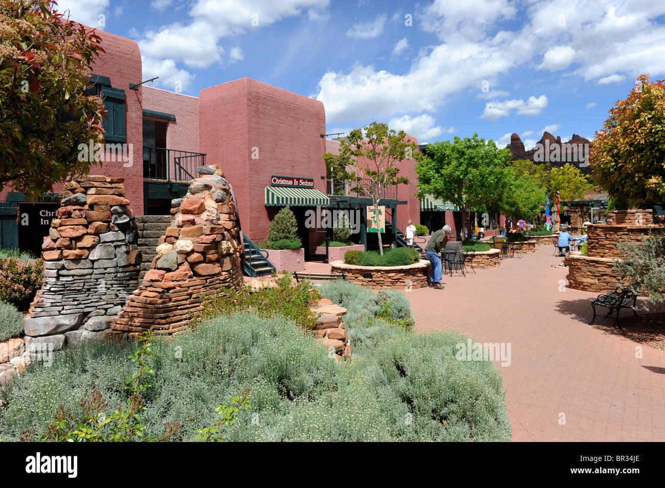 Shopping Area Sedona Arizona Stock Photo Alamy