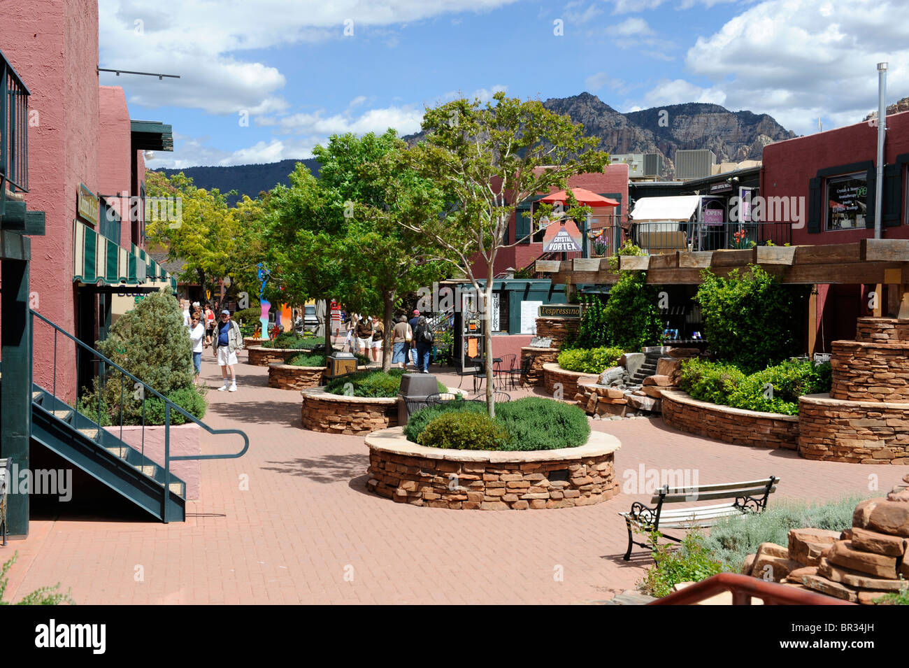 Shopping Area Sedona Arizona Stock Photo Alamy