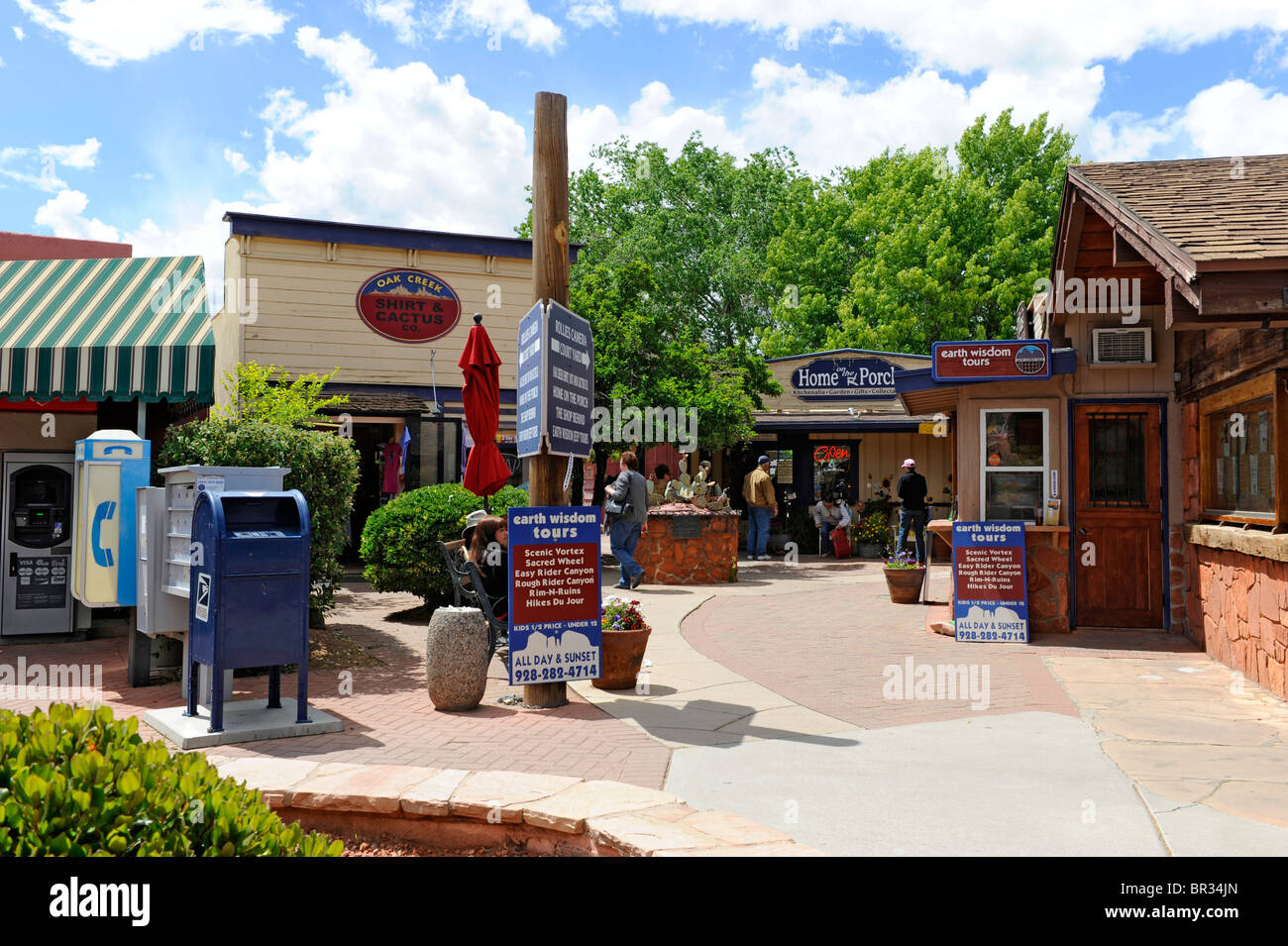 Shopping Area Sedona Arizona Stock Photo Alamy