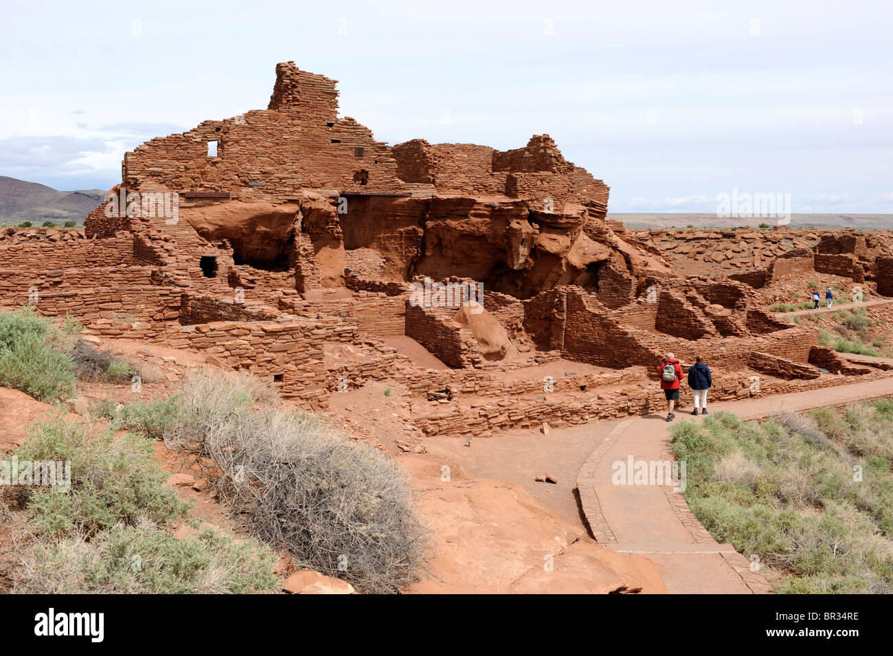 Ruins at Wupatki Pueblo National Monument Flagstaff Arizona Stock Photo