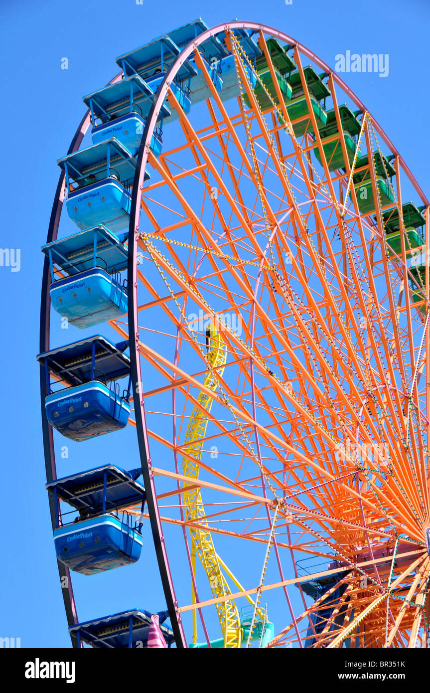 Giant Wheel Ride Cedar Point Amusement Park Sandusky Ohio Stock Photo