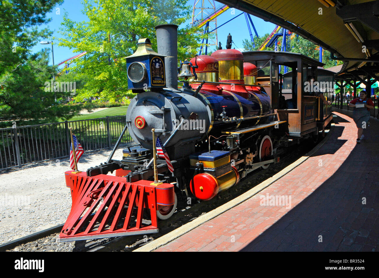 Train Ride Cedar Point Amusement Park Sandusky Ohio Stock Photo Alamy