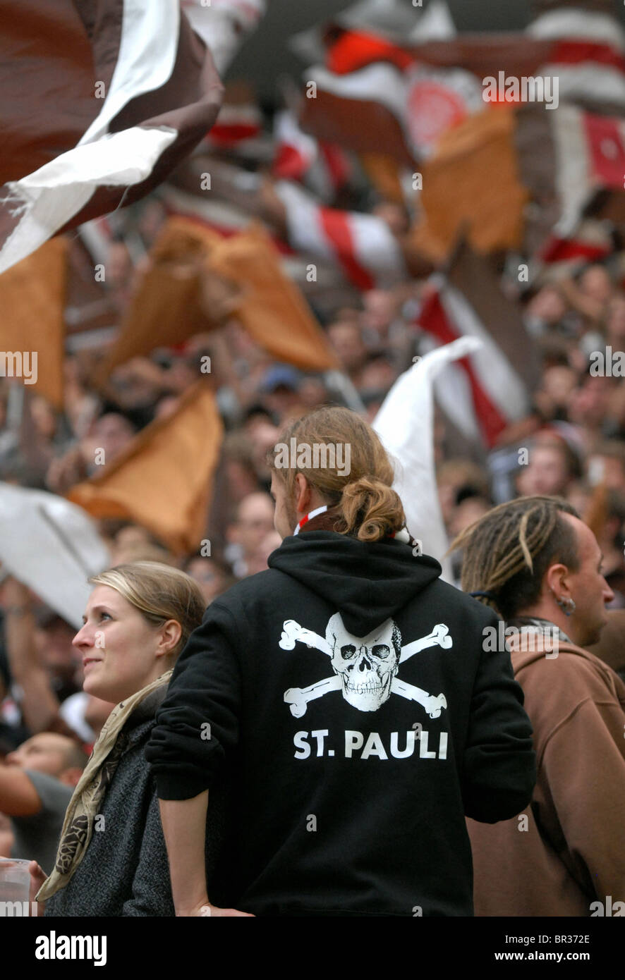 Fans, Supporters of FC St. Pauli Stock Photo - Alamy