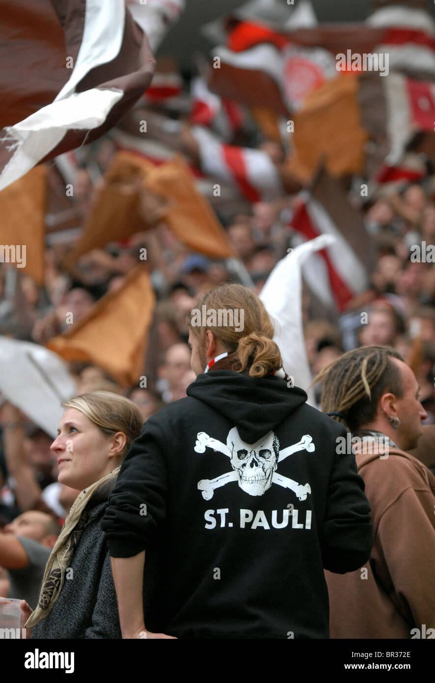 Fans Supporters Of Fc St Pauli Stock Photo Alamy