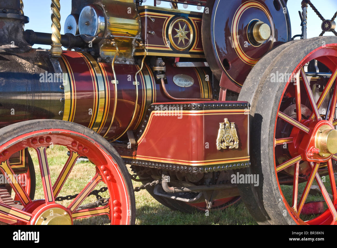 1929 Fowler Showman's Tractor also known as a traction engine or road locomotive. Stock Photo