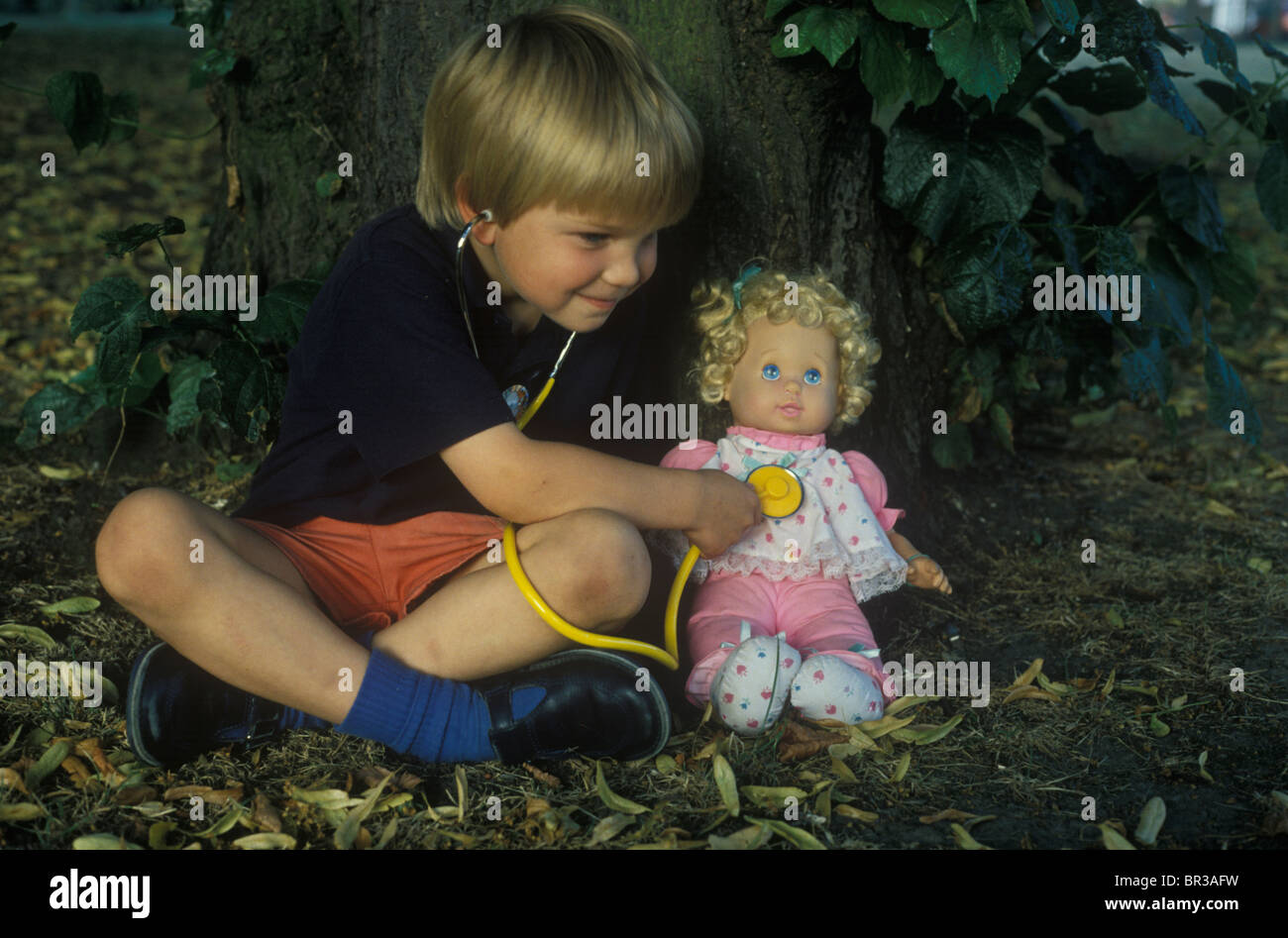 boy with doll