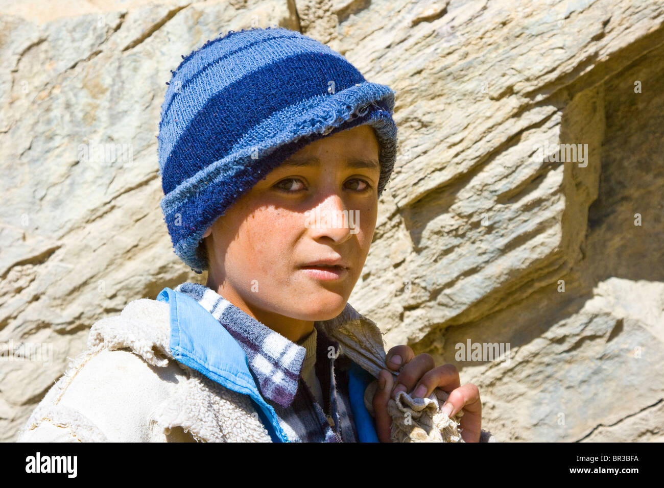 Boy in Badakhshan, Tajikistan Stock Photo