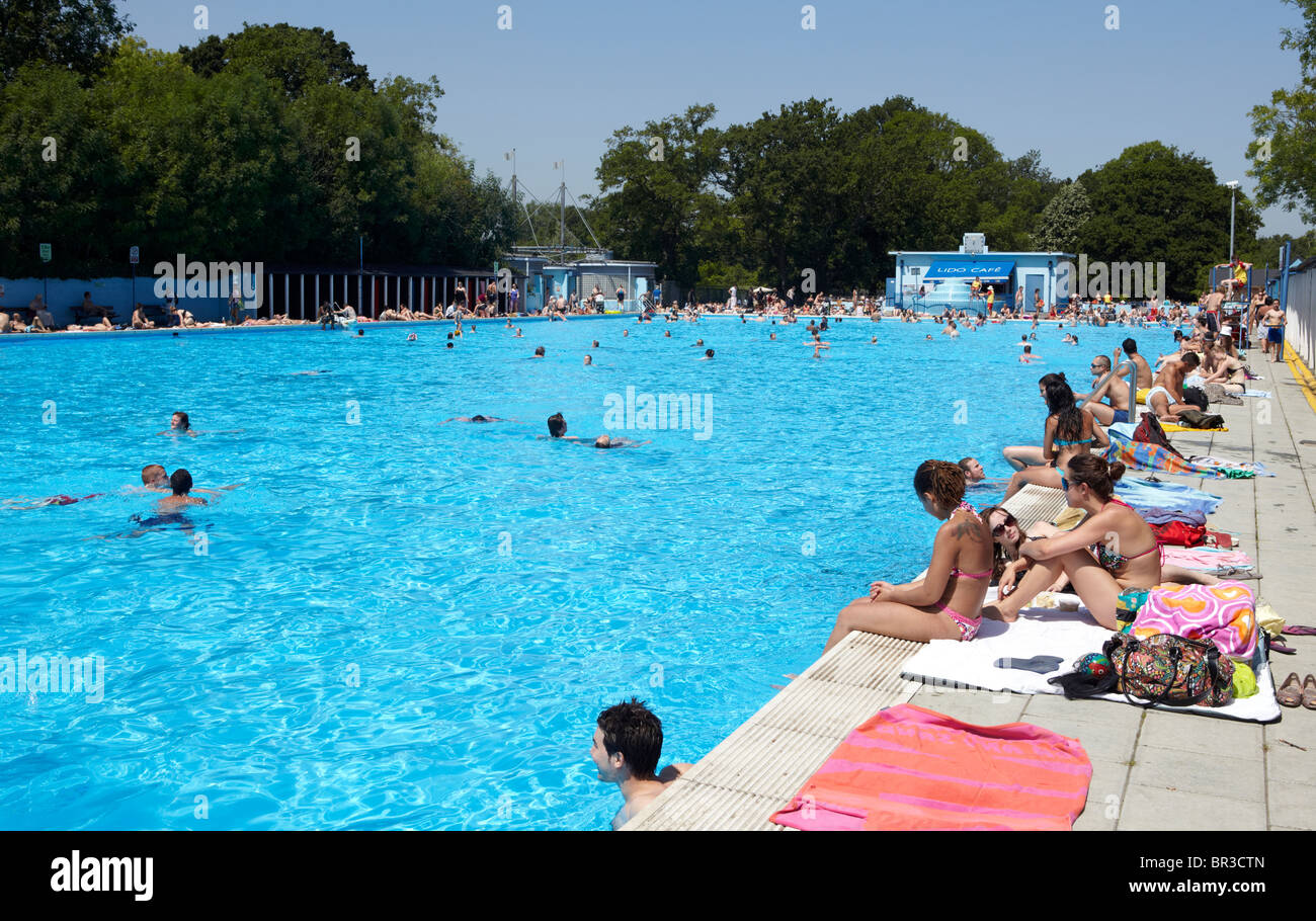 The Tooting Bec Lido London UK Europe Stock Photo - Alamy