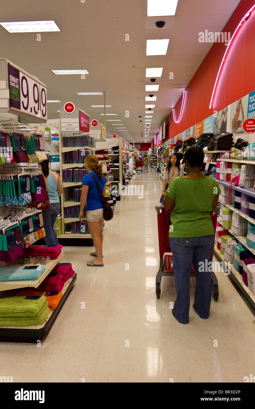 back to school shoppers in Target store, Philadelphia, USA Stock Photo