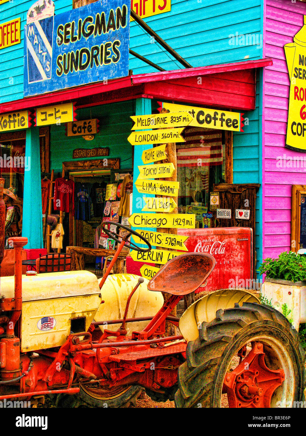 Old Route 66 Tourist shop Stock Photo