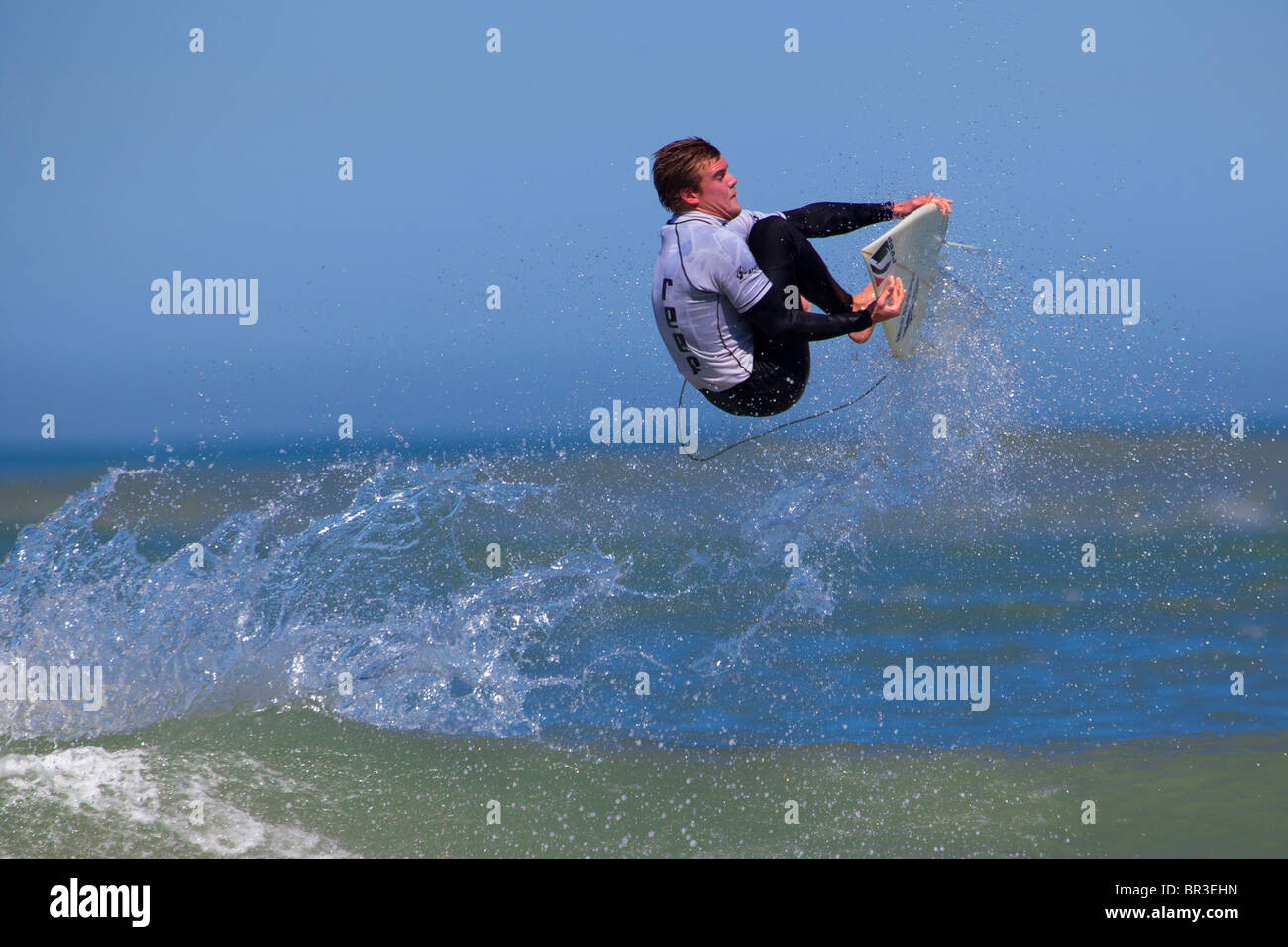 Wolfalley Air Off Surf Contest in Strand, Cape Town, South Africa Stock ...