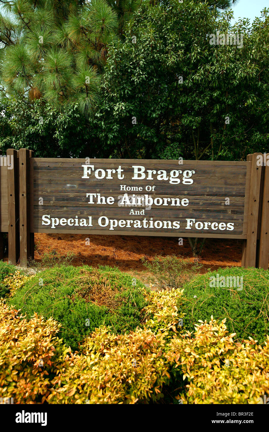 Fort Bragg, NC, sign Stock Photo Alamy