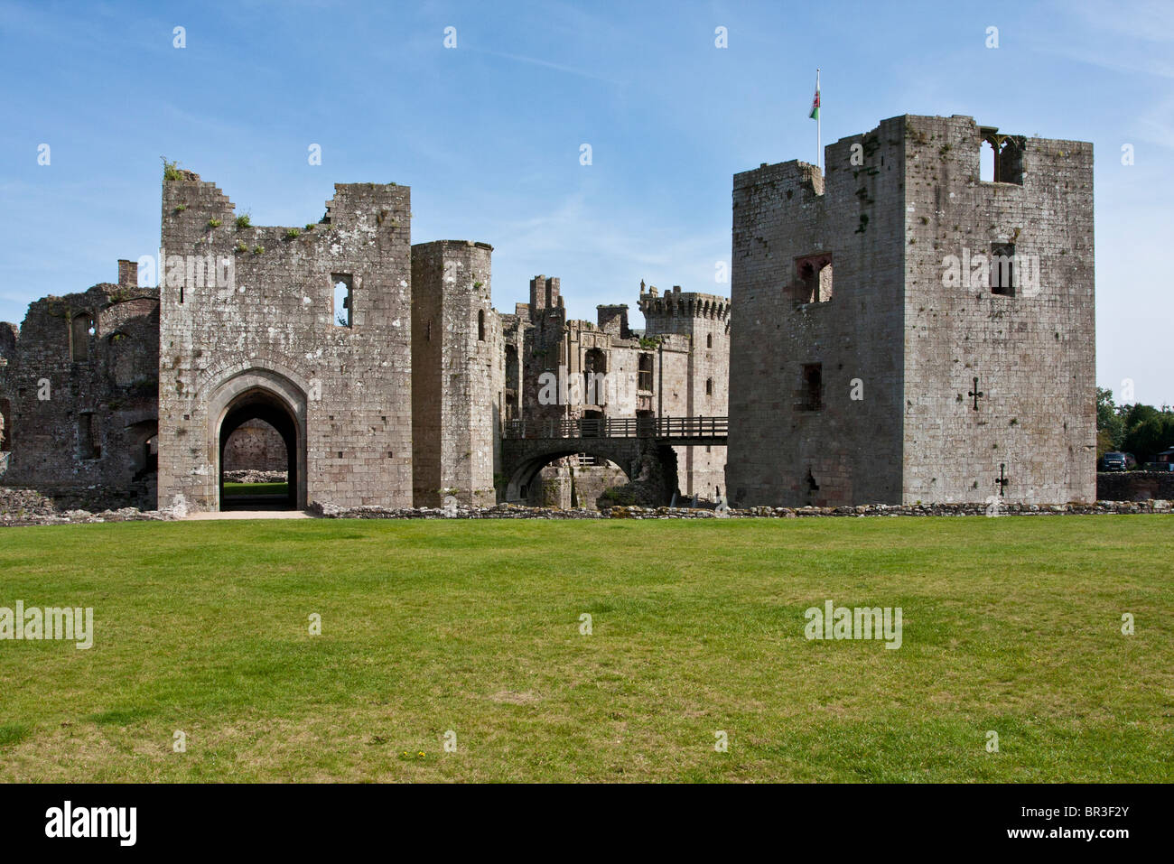 Raglan Castle, Wales - Great Tower Stock Photo