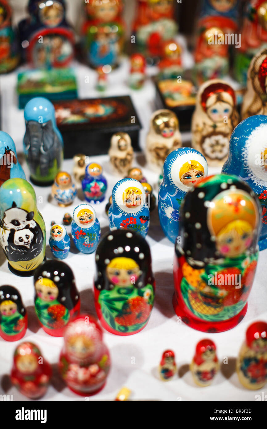 Russian Dolls for sale at Cheltenham Christmas market, Gloucestershire