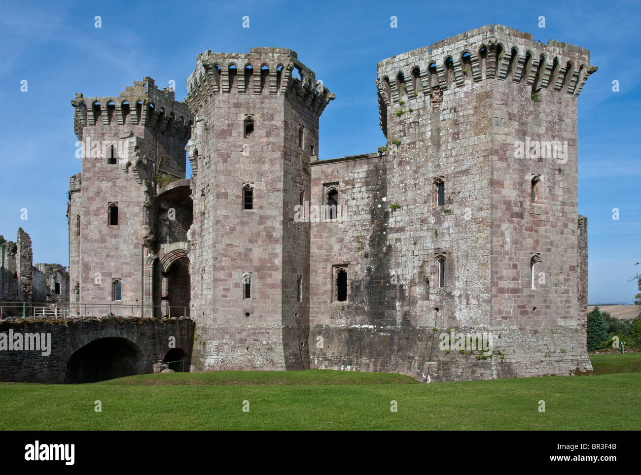 Raglan Castle, Wales - Gatehouse Range Stock Photo