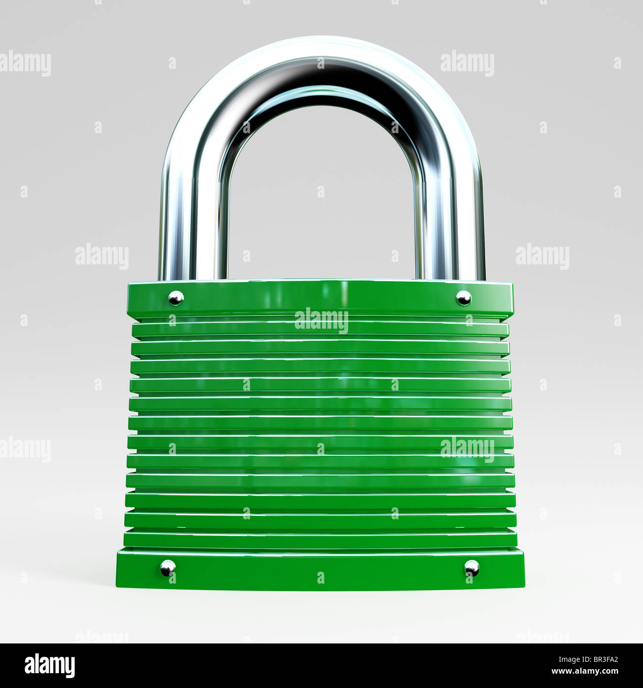 3d green padlock icon of safe connection Stock Photo Alamy